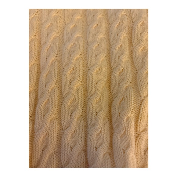 Karen Scott sweater, yellow, size XL, soft cable knit , all cotton - Picture 4 of 6